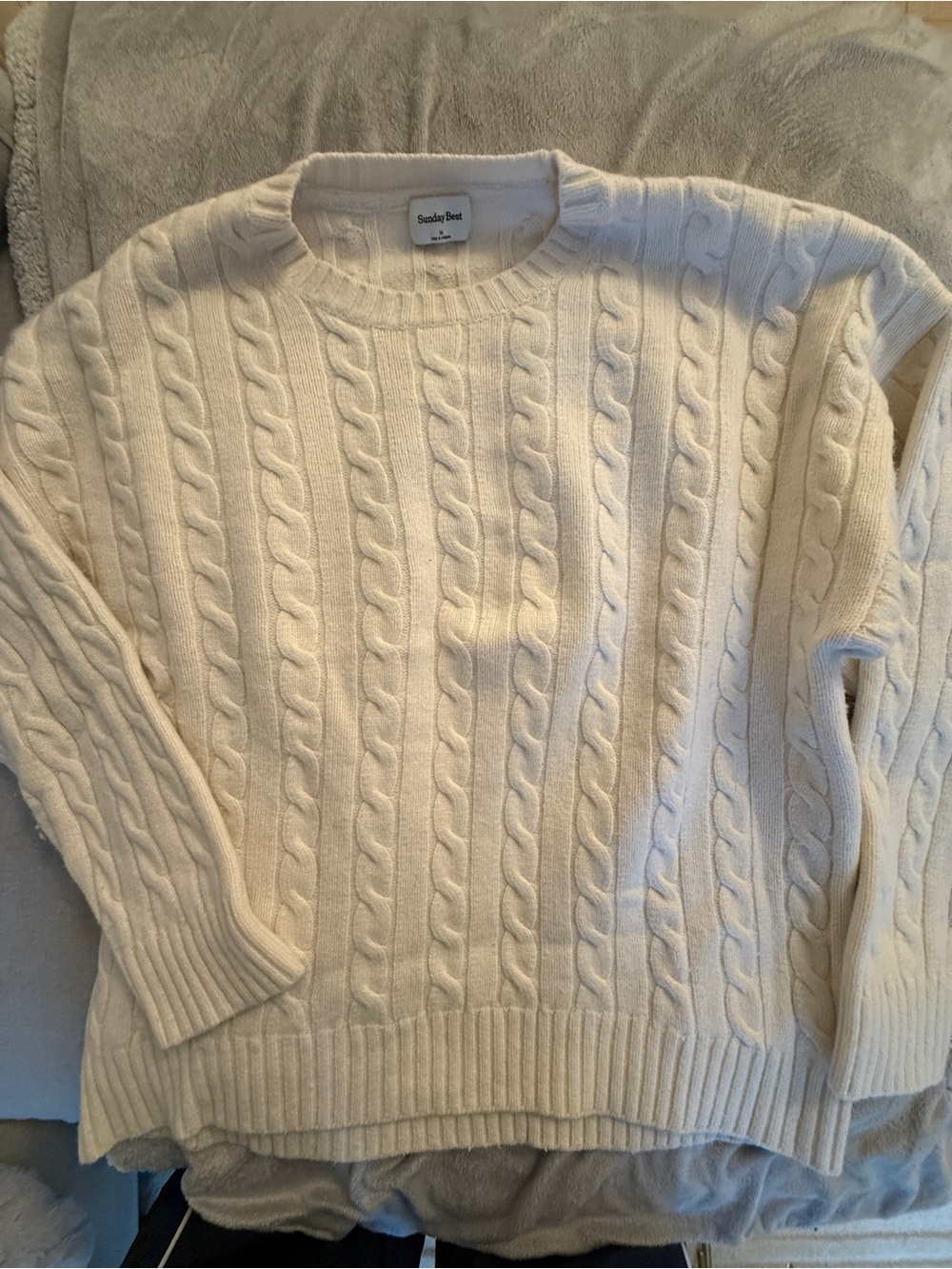 Aritzia, Sunday Best Cableknit Wool Sweater, Size M